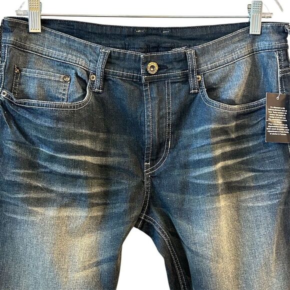 Buffalo Blu Men's Slim Bootcut Jeans Blue Size 33 Stretch Denim - Picture 5 of 13